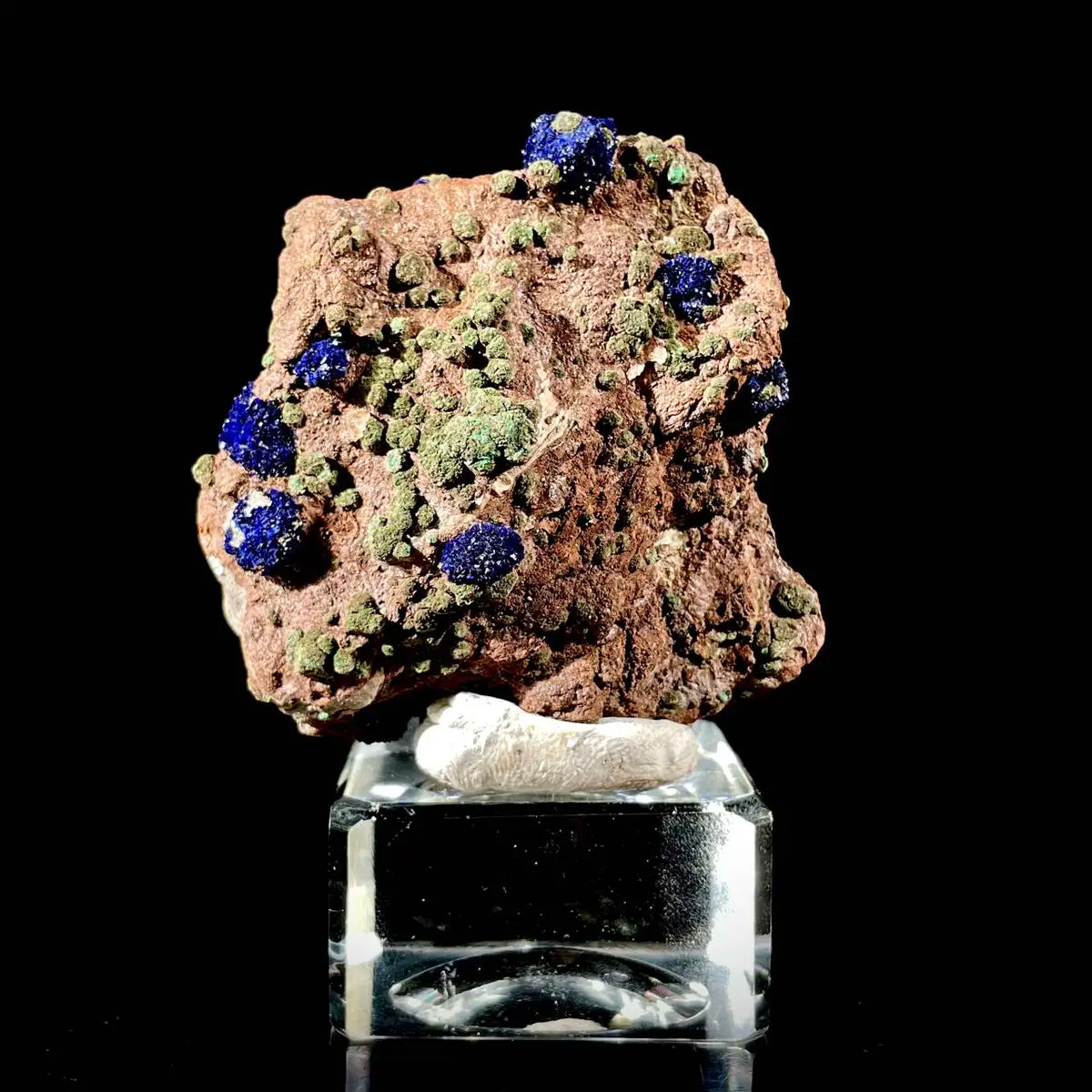 Anhui Azurite with Malachite Crystals on Matrix | Natural Copper Mineral Specimen | Rare Association Piece | 64 g | 6.5*6*2 cm