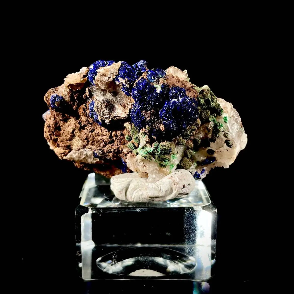 Anhui Azurite with Malachite Crystals on Matrix | Natural Copper Mineral Specimen | Rare Association Piece | 33 g | 6*3.5*1.5 cm