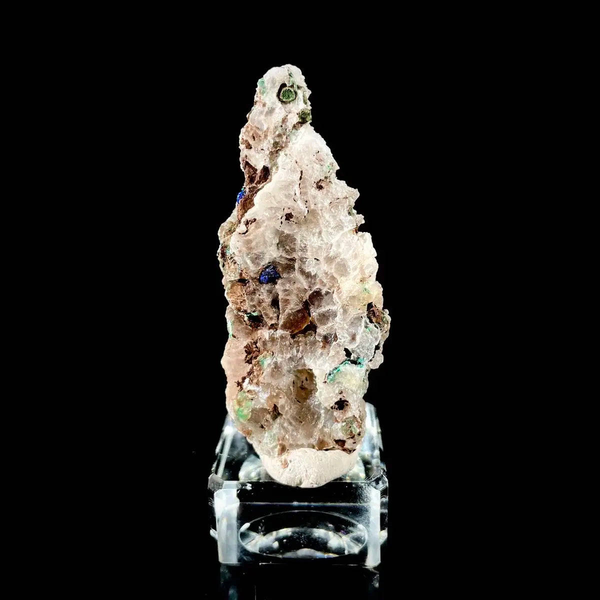 Anhui Azurite with Malachite Crystals on Matrix | Natural Copper Mineral Specimen | Rare Association Piece | 51 g | 8*3.5*2 cm