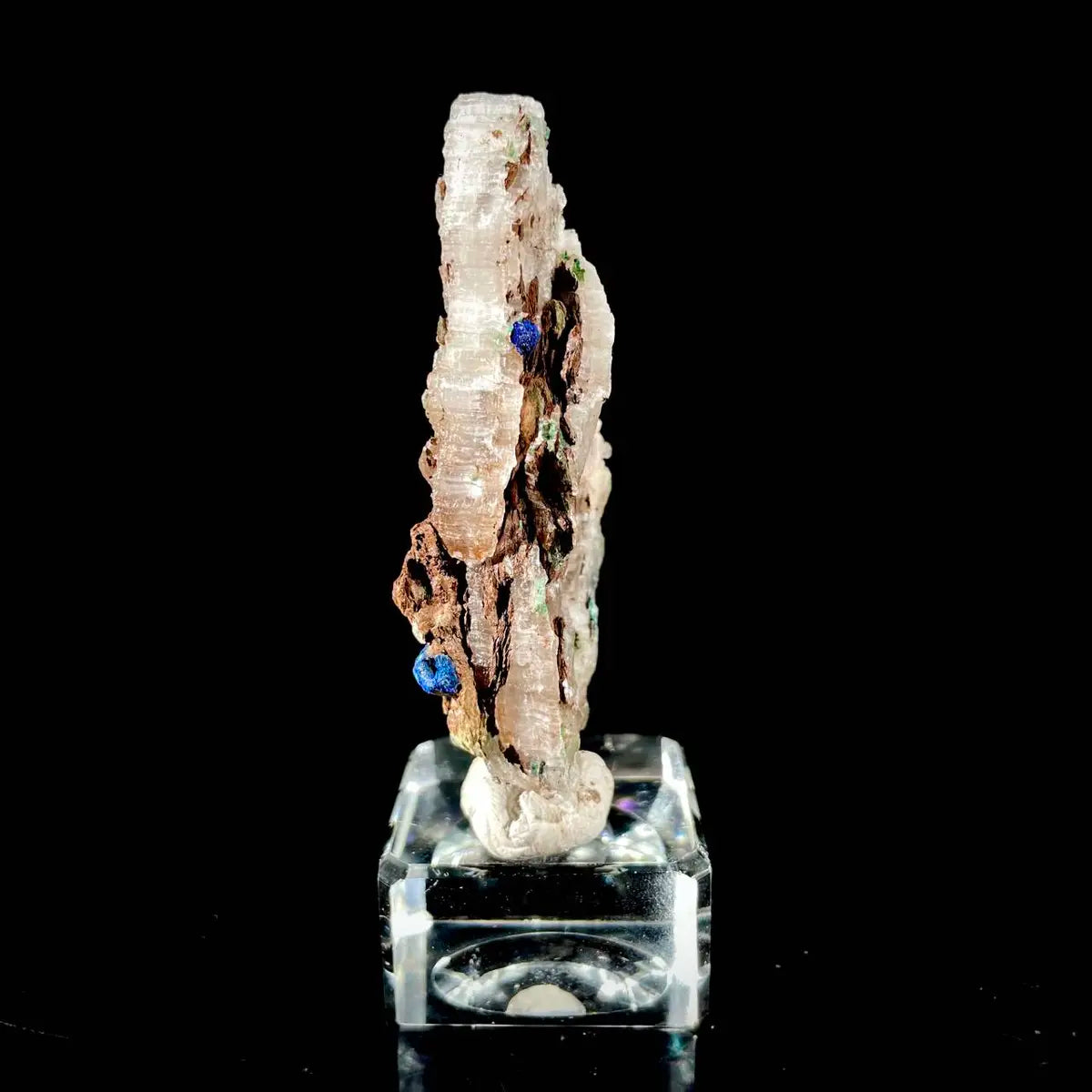 Anhui Azurite with Malachite Crystals on Matrix | Natural Copper Mineral Specimen | Rare Association Piece | 51 g | 8*3.5*2 cm