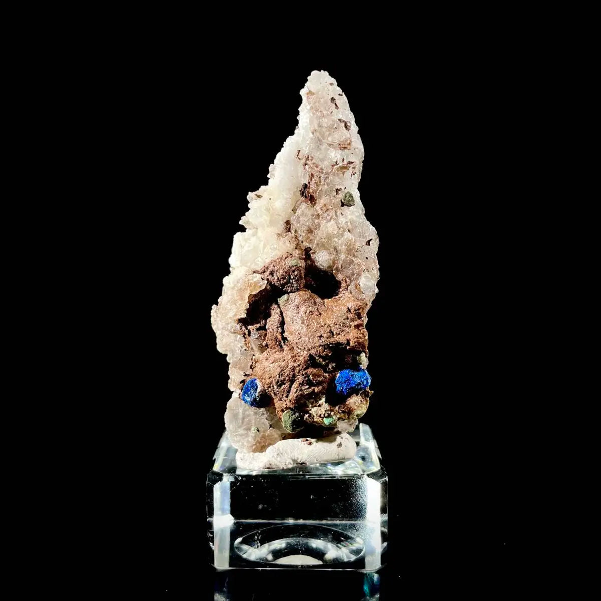 Anhui Azurite with Malachite Crystals on Matrix | Natural Copper Mineral Specimen | Rare Association Piece | 51 g | 8*3.5*2 cm
