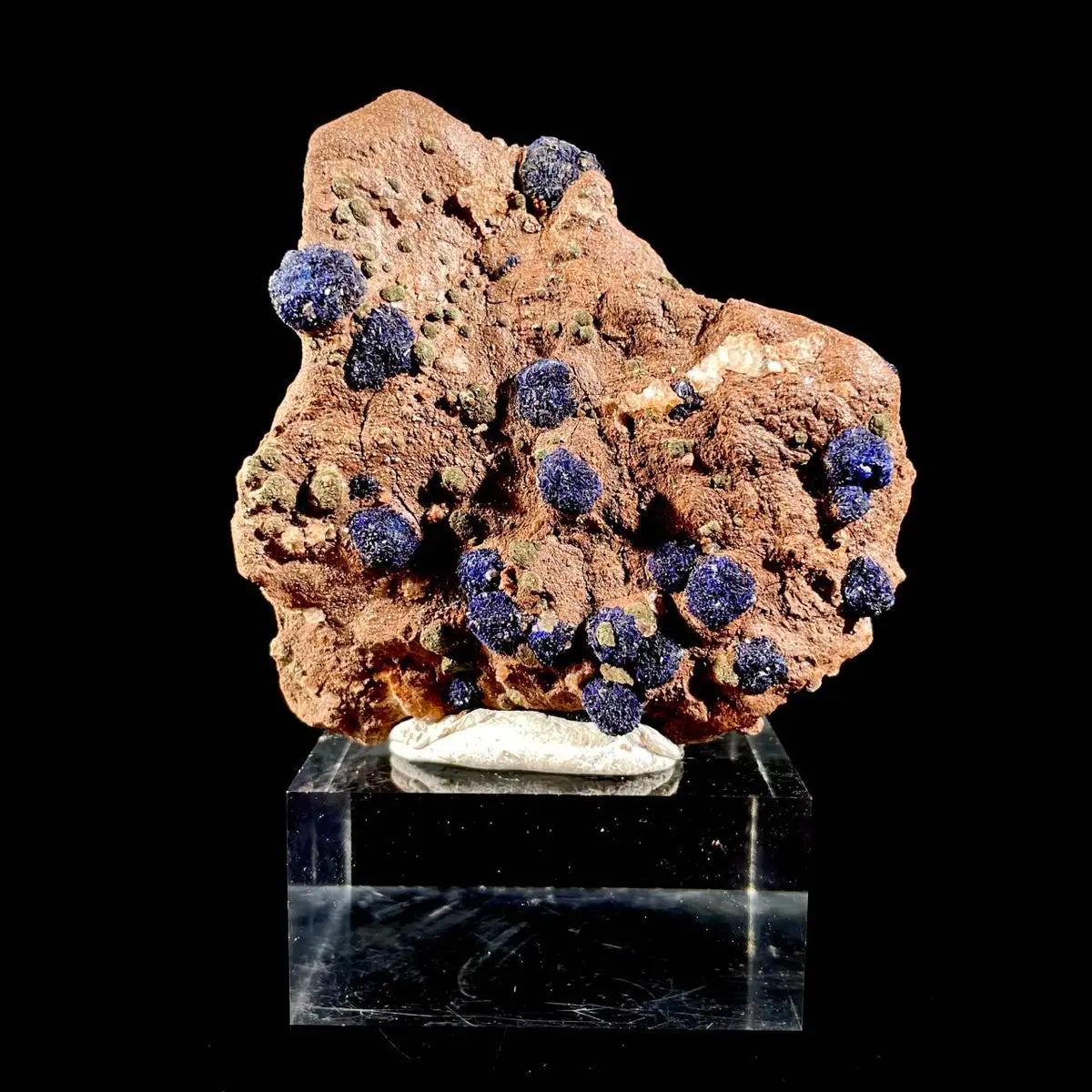 Anhui Azurite with Malachite Crystals on Matrix | Natural Copper Mineral Specimen | Rare Association Piece | 84 g | 7*6.5*2 cm
