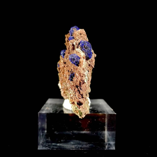B52-Anhui Azurite with Malachite Crystals on Matrix | Natural Copper Mineral Specimen | Rare Association Piece | 100 g | 7.5*6.5*2 cm