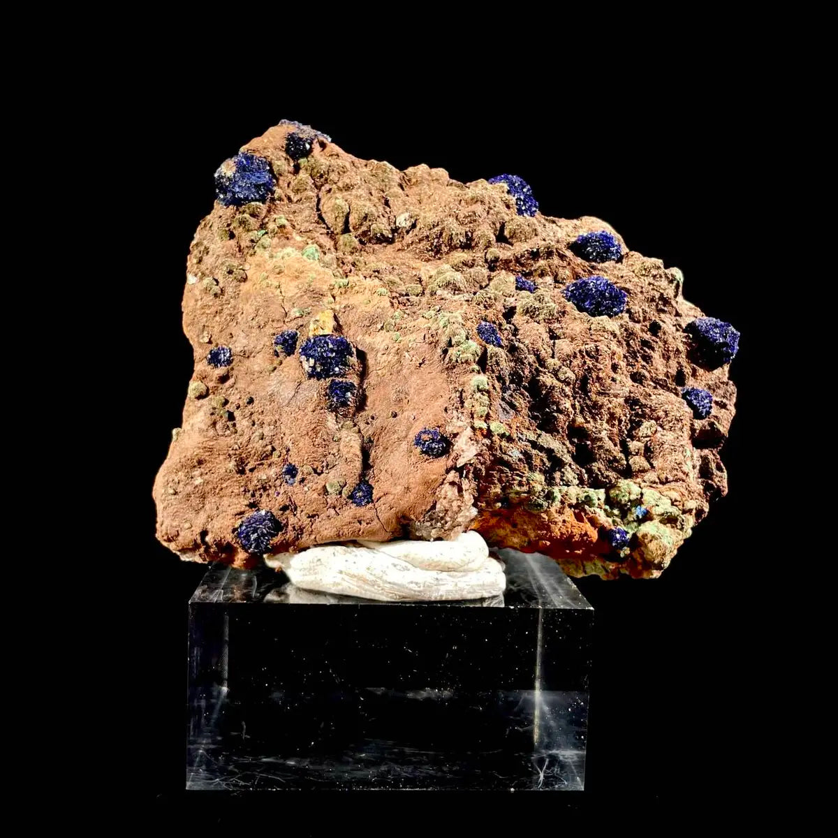 Anhui Azurite with Malachite Crystals on Matrix | Natural Copper Mineral Specimen | Rare Association Piece | 100 g | 7.5*6.5*2 cm