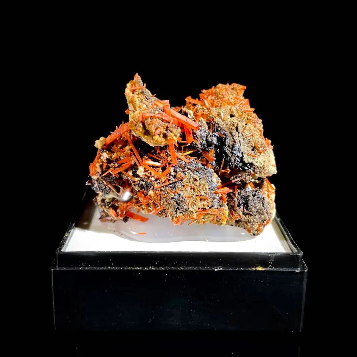 Natural Australian Crocoite Crystal Specimen | Rare Lead Chromate Mineral on Matrix | Collector’s Grade |  3.5*3*2.5 cm