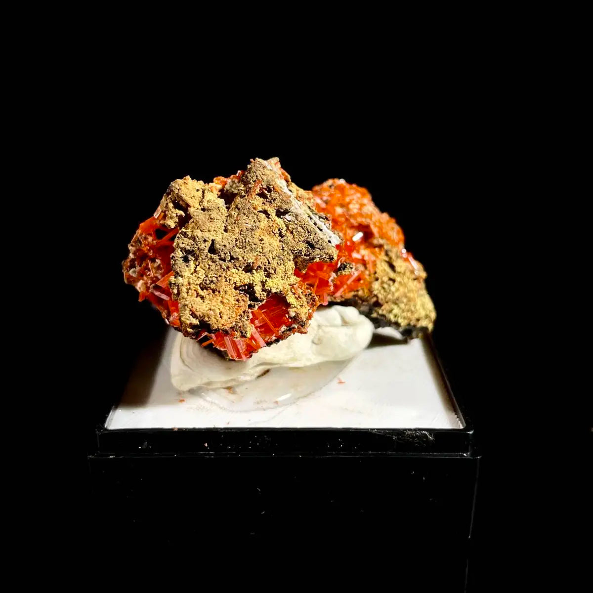 Natural Australian Crocoite Crystal Specimen | Rare Lead Chromate Mineral on Matrix | Collector’s Grade |  4*2.5*2.5 cm