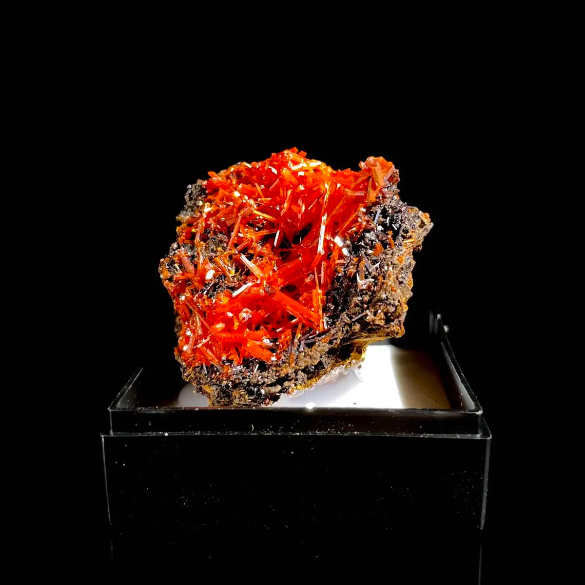 Natural Australian Crocoite Crystal Specimen | Rare Lead Chromate Mineral on Matrix | Collector’s Grade |  3.5*3*3 cm