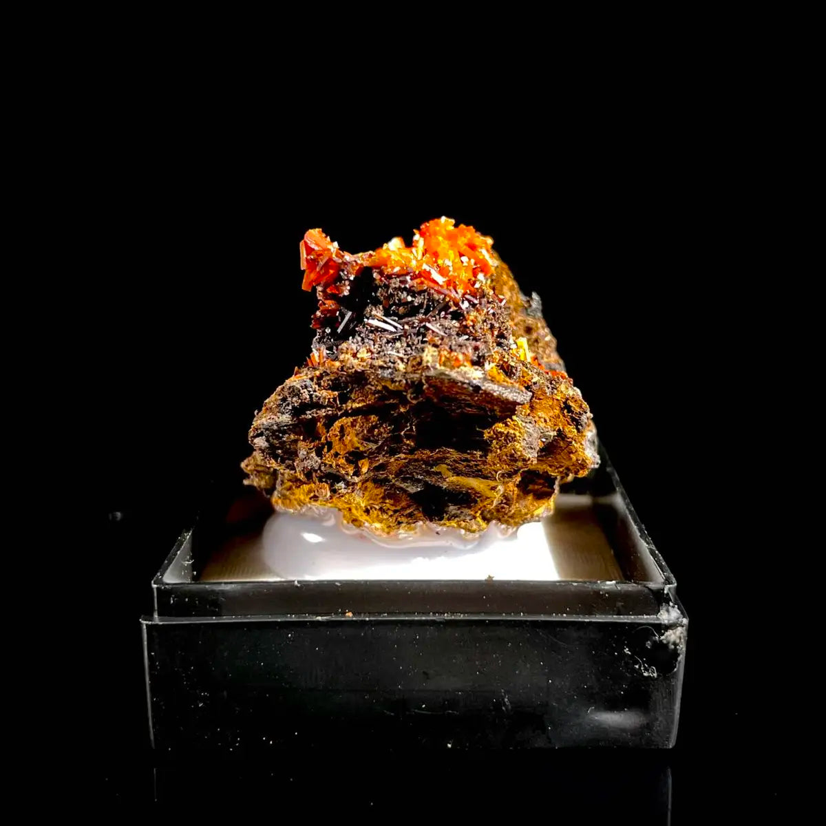 Natural Australian Crocoite Crystal Specimen | Rare Lead Chromate Mineral on Matrix | Collector’s Grade |  3.5*3*3 cm