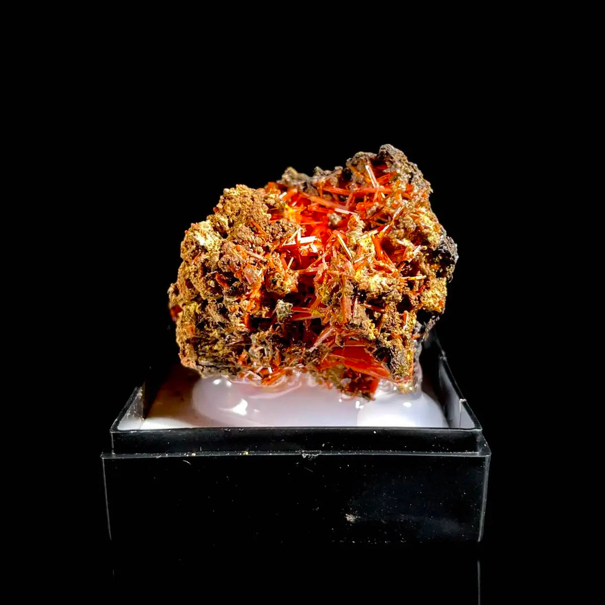 Natural Australian Crocoite Crystal Specimen | Rare Lead Chromate Mineral on Matrix | Collector’s Grade |  3.5*3.5*3 cm