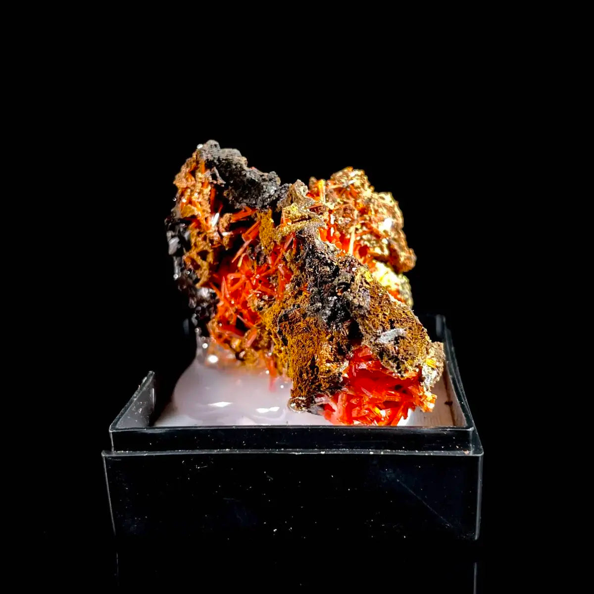 Natural Australian Crocoite Crystal Specimen | Rare Lead Chromate Mineral on Matrix | Collector’s Grade |  3.5*3.5*3 cm