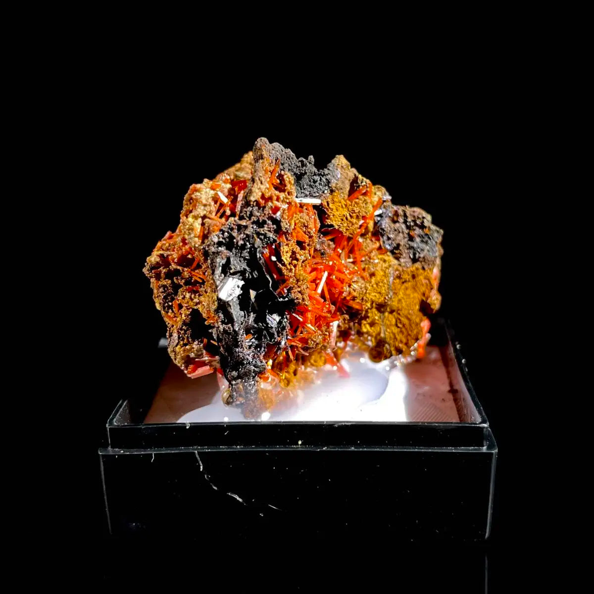 Natural Australian Crocoite Crystal Specimen | Rare Lead Chromate Mineral on Matrix | Collector’s Grade |  3.5*3.5*3 cm