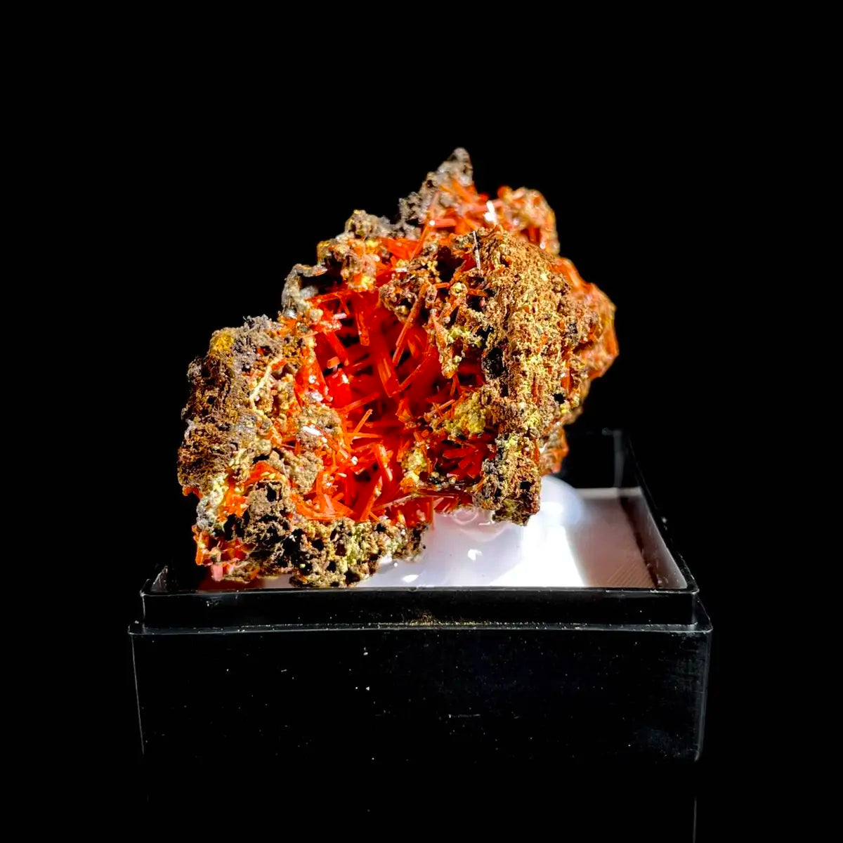 Natural Australian Crocoite Crystal Specimen | Rare Lead Chromate Mineral on Matrix | Collector’s Grade |  3.5*3.5*3 cm