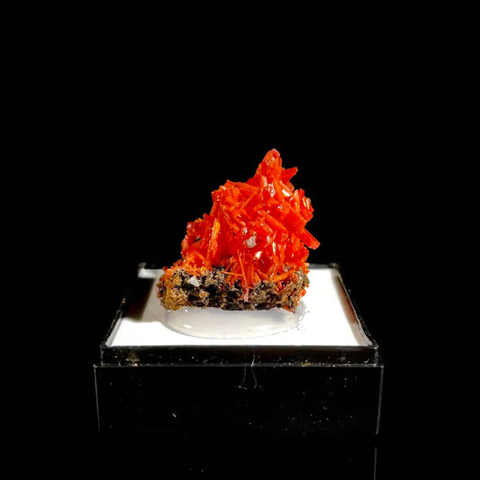 B63-Natural Australian Crocoite Crystal Specimen | Rare Lead Chromate Mineral on Matrix | Collector’s Grade |  2.5*2.5*2 cm