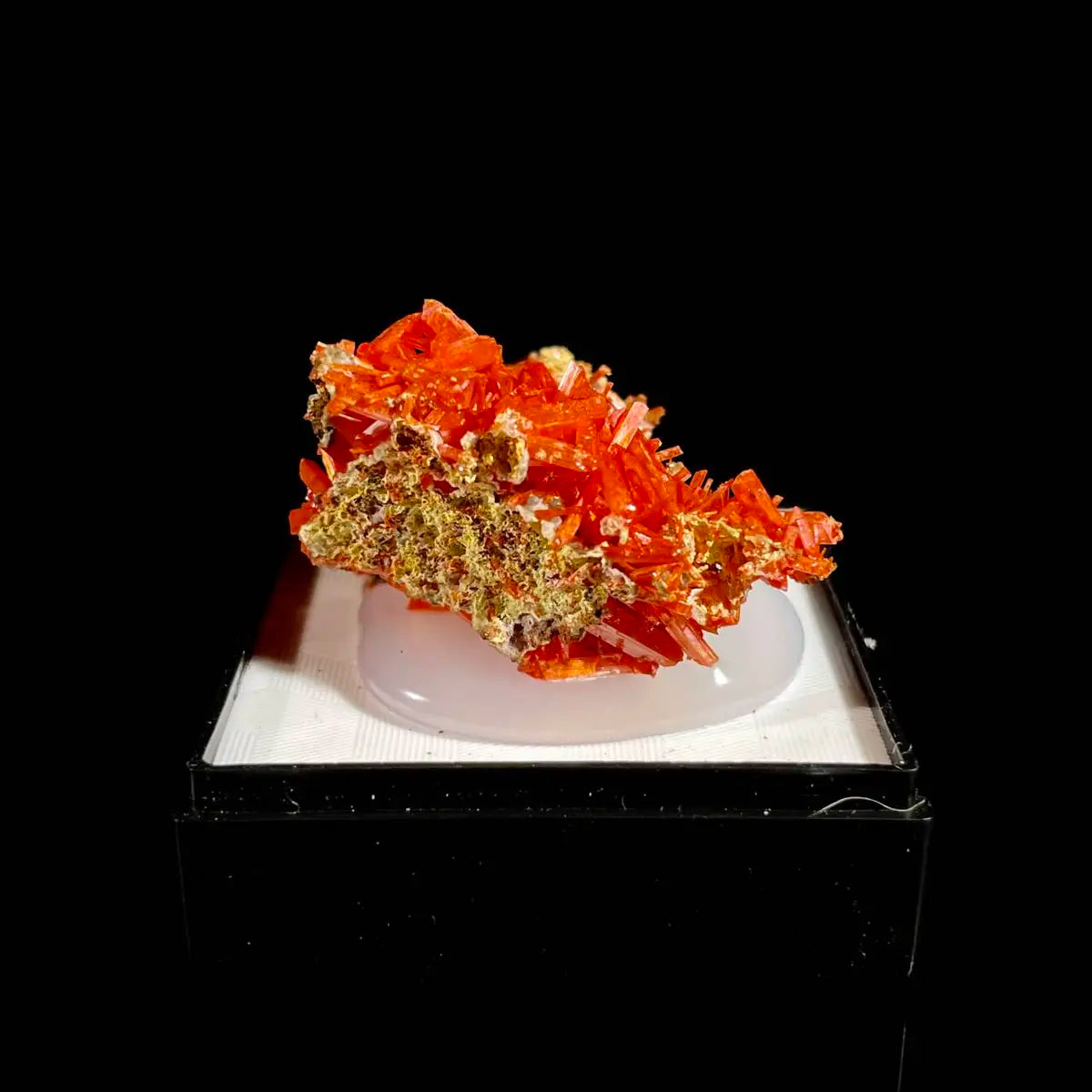 Natural Australian Crocoite Crystal Specimen | Rare Lead Chromate Mineral on Matrix | Collector’s Grade |  3*3*2 cm