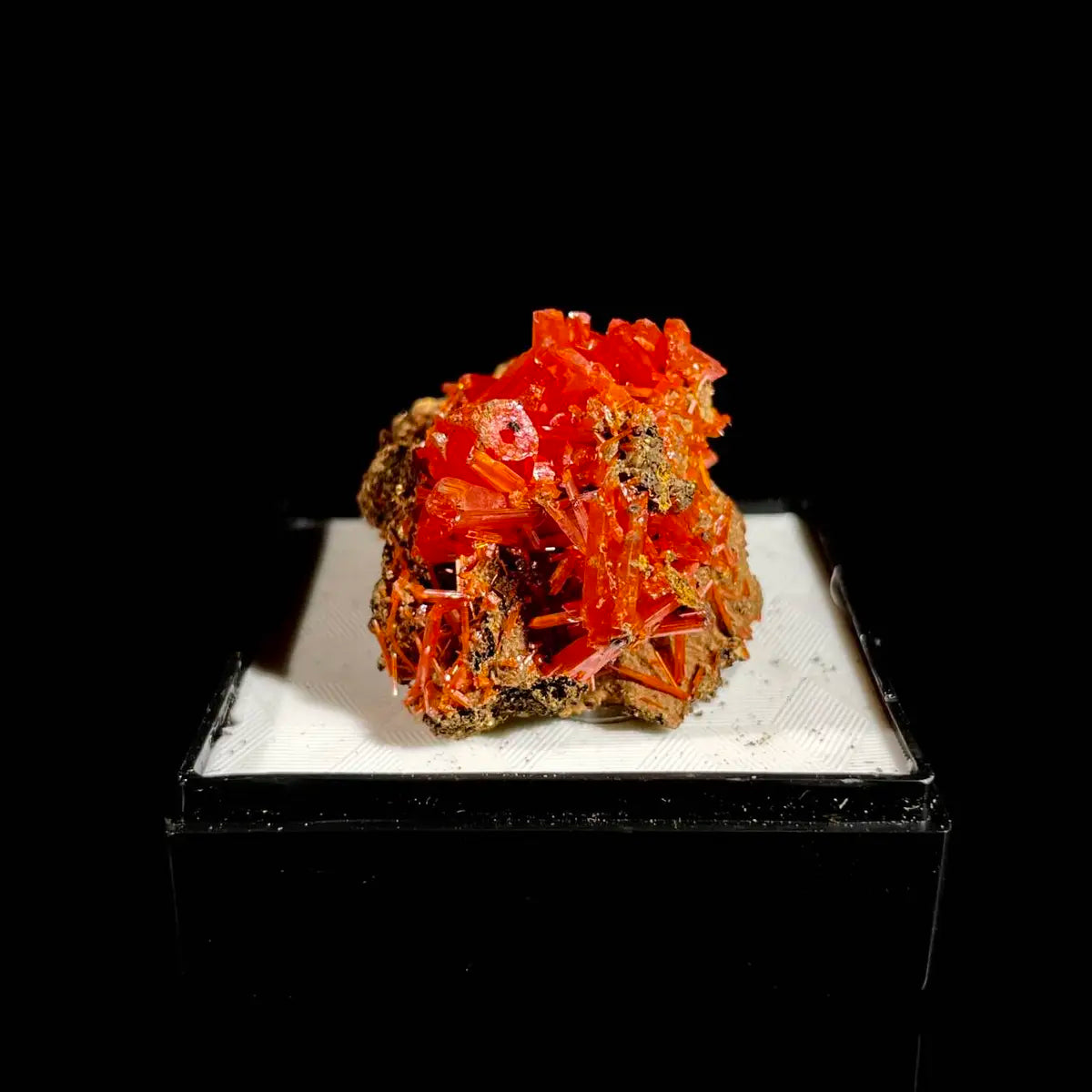 Natural Australian Crocoite Crystal Specimen | Rare Lead Chromate Mineral on Matrix | Collector’s Grade |  3*2.5*2 cm