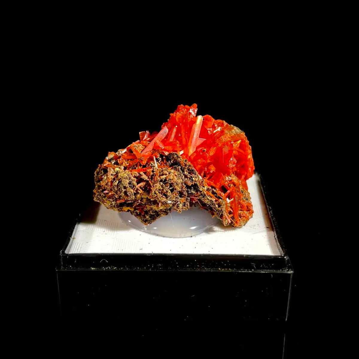 Natural Australian Crocoite Crystal Specimen | Rare Lead Chromate Mineral on Matrix | Collector’s Grade |  3*2.5*2 cm