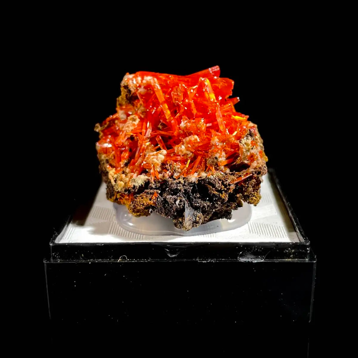 Natural Australian Crocoite Crystal Specimen | Rare Lead Chromate Mineral on Matrix | Collector’s Grade |  3*2.5*3 cm
