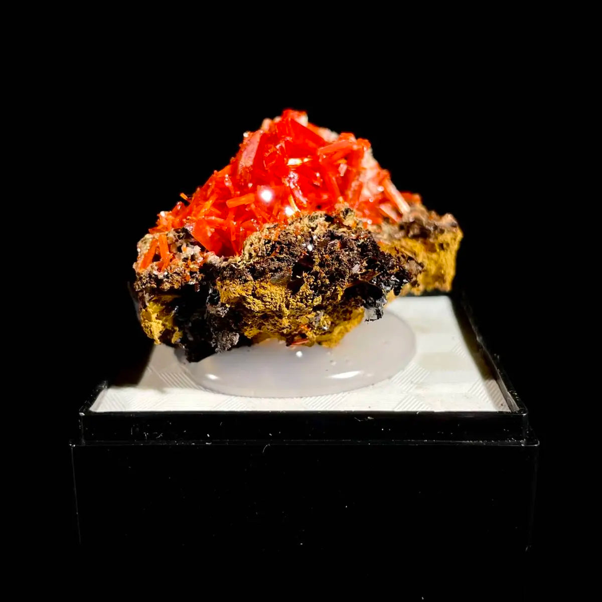 Natural Australian Crocoite Crystal Specimen | Rare Lead Chromate Mineral on Matrix | Collector’s Grade |  3*2.5*3 cm