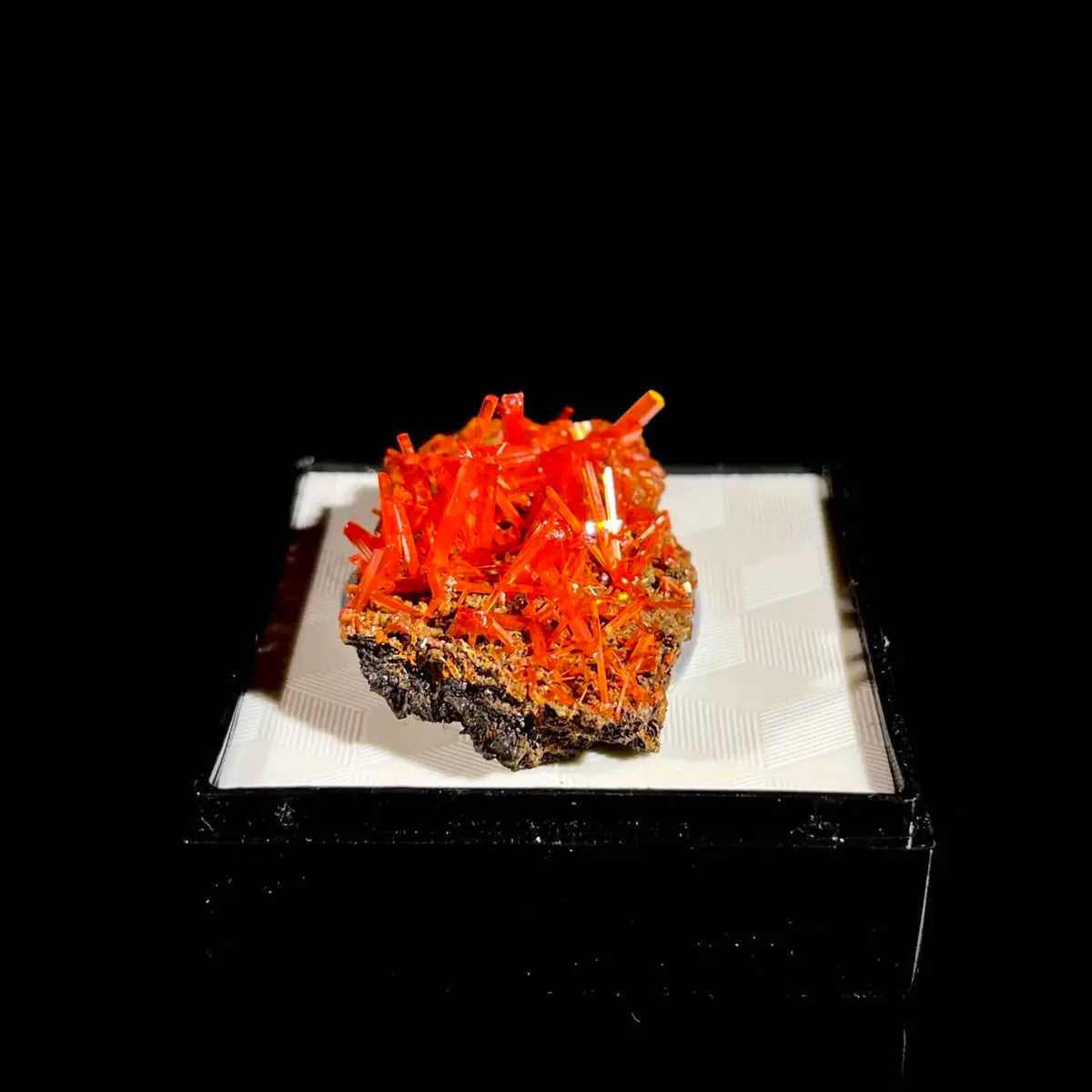 Natural Australian Crocoite Crystal Specimen | Rare Lead Chromate Mineral on Matrix | Collector’s Grade |  3.5*2*1 cm