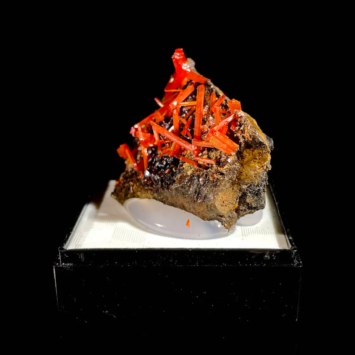 Natural Australian Crocoite Crystal Specimen | Rare Lead Chromate Mineral on Matrix | Collector’s Grade |  3.5*3*1.5 cm