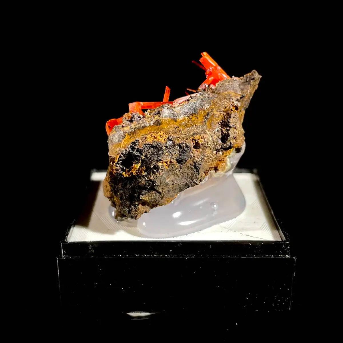 Natural Australian Crocoite Crystal Specimen | Rare Lead Chromate Mineral on Matrix | Collector’s Grade |  3.5*3*1.5 cm