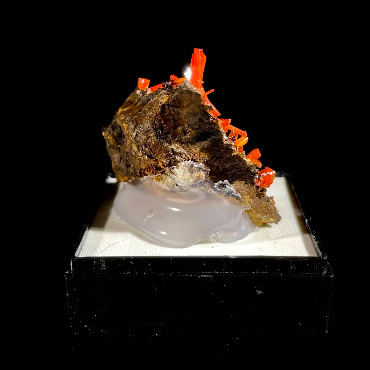 Natural Australian Crocoite Crystal Specimen | Rare Lead Chromate Mineral on Matrix | Collector’s Grade |  3.5*3*1.5 cm