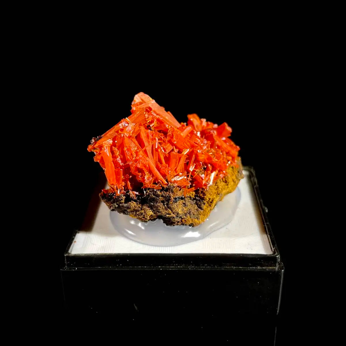 Natural Australian Crocoite Crystal Specimen | Rare Lead Chromate Mineral on Matrix | Collector’s Grade |  4*2.5*2 cm