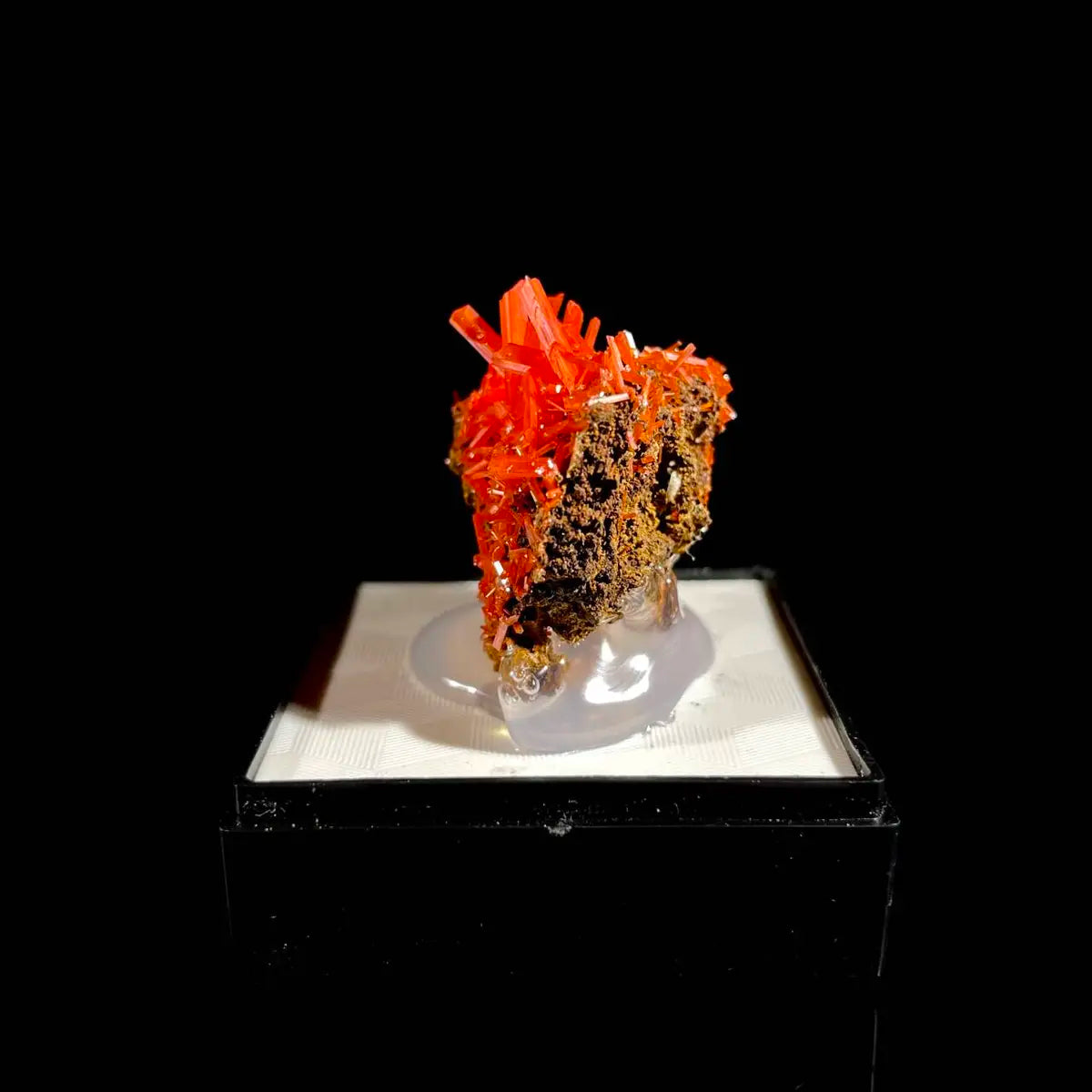 Natural Australian Crocoite Crystal Specimen | Rare Lead Chromate Mineral on Matrix | Collector’s Grade |  3*2.5*2 cm