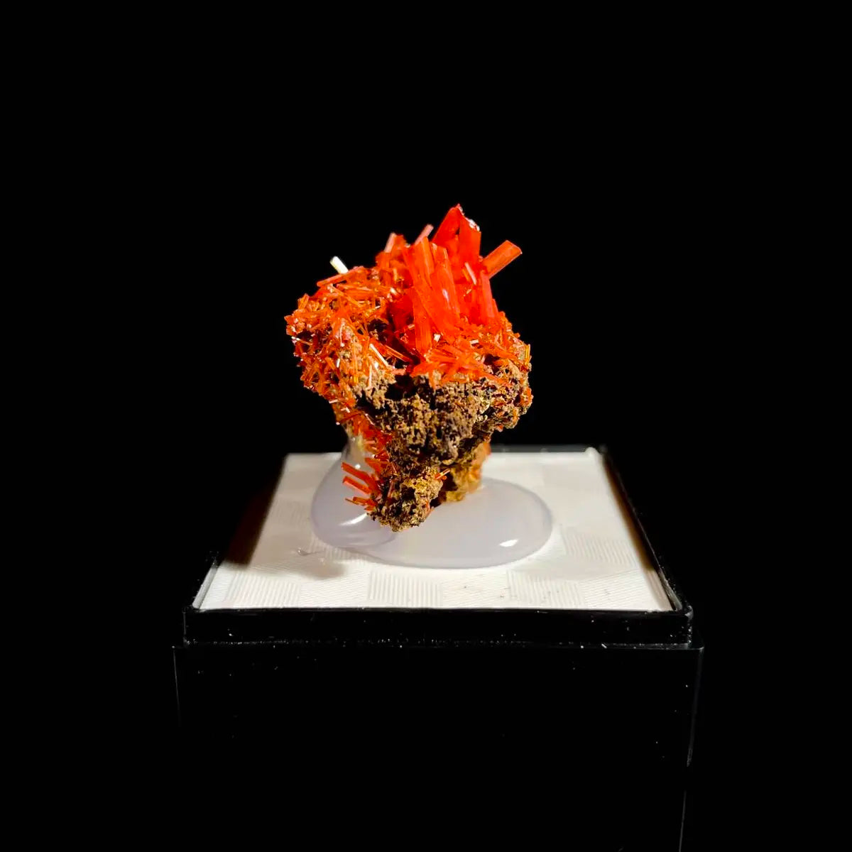 Natural Australian Crocoite Crystal Specimen | Rare Lead Chromate Mineral on Matrix | Collector’s Grade |  3*2.5*2 cm