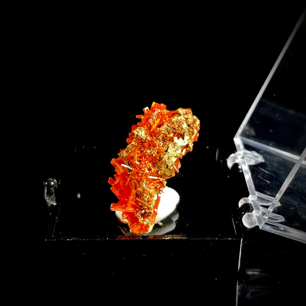 Natural Australian Crocoite Crystal Specimen | Rare Lead Chromate Mineral on Matrix | Collector’s Grade |  3*2.5*2 cm
