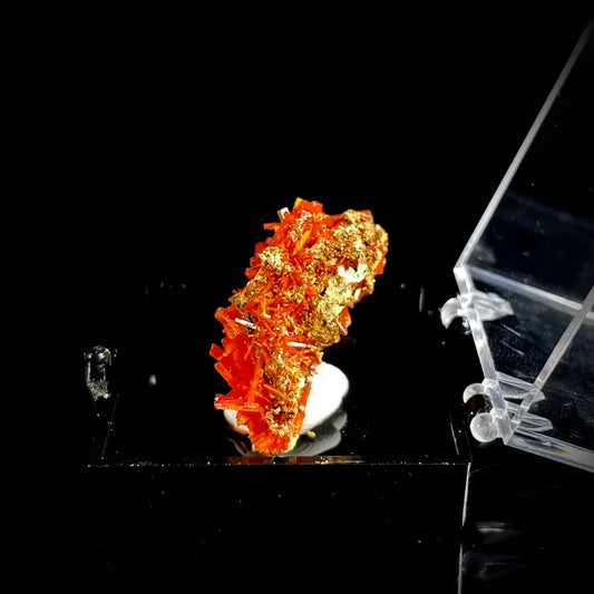 B78-Natural Australian Crocoite Crystal Specimen | Rare Lead Chromate Mineral on Matrix | Collector’s Grade |  3*2.5*2 cm