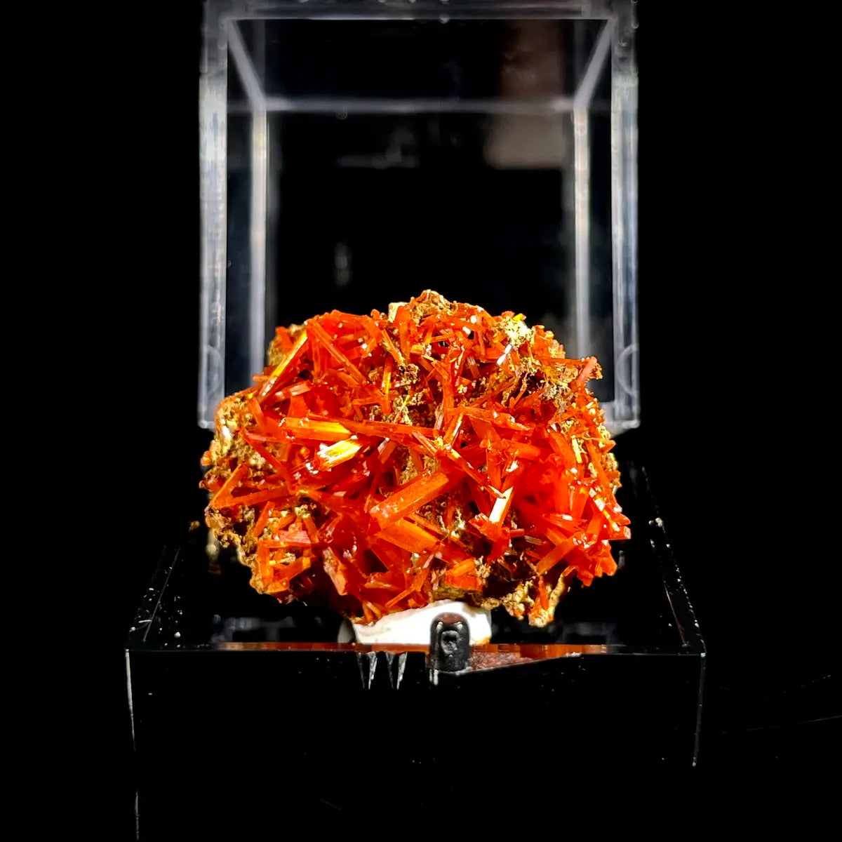 Natural Australian Crocoite Crystal Specimen | Rare Lead Chromate Mineral on Matrix | Collector’s Grade |  3*2.5*2 cm