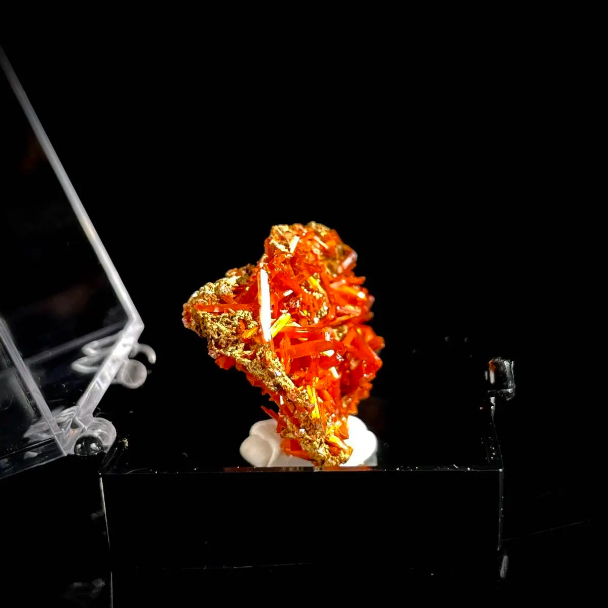 Natural Australian Crocoite Crystal Specimen | Rare Lead Chromate Mineral on Matrix | Collector’s Grade |  3*2.5*2 cm