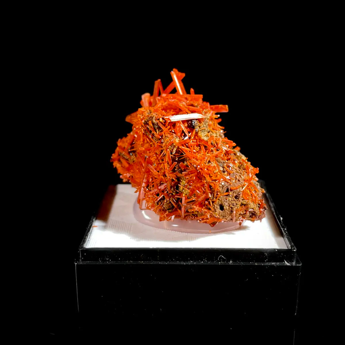 Natural Australian Crocoite Crystal Specimen | Rare Lead Chromate Mineral on Matrix | Collector’s Grade |  3.5*2.5*2.5 cm