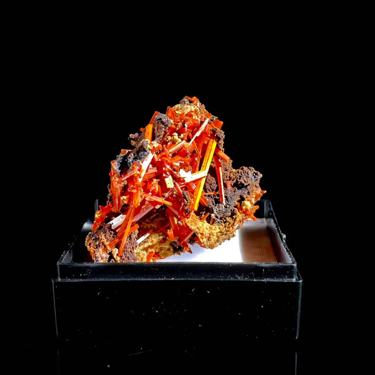 Natural Australian Crocoite Crystal Specimen | Rare Lead Chromate Mineral on Matrix | Collector’s Grade |  3.5*2.5*2.5 cm