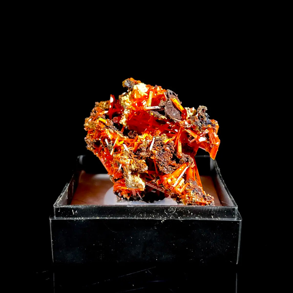 Natural Australian Crocoite Crystal Specimen | Rare Lead Chromate Mineral on Matrix | Collector’s Grade |  3.5*2.5*2.5 cm