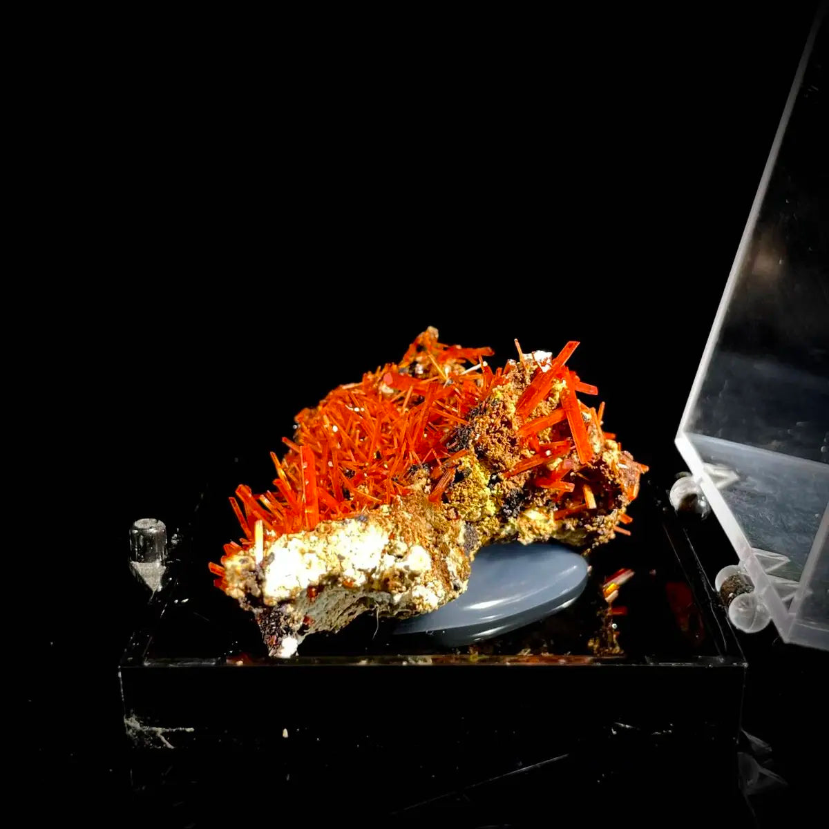 Natural Australian Crocoite Crystal Specimen | Rare Lead Chromate Mineral on Matrix | Collector’s Grade |  6*3.5*2.5 cm