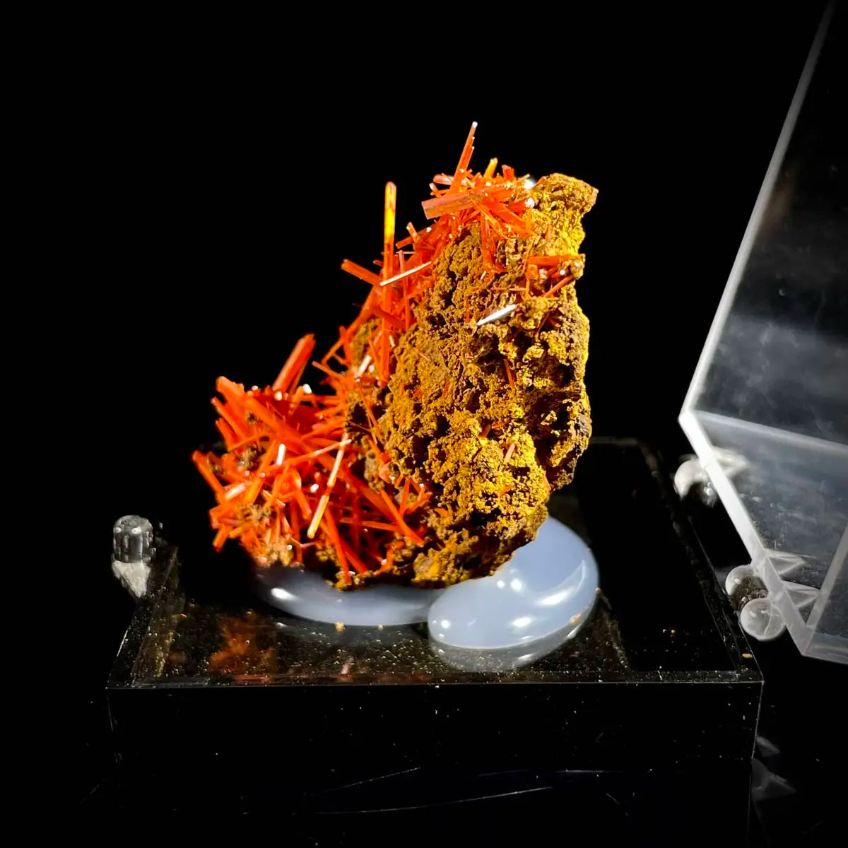 Natural Australian Crocoite Crystal Specimen | Rare Lead Chromate Mineral on Matrix | Collector’s Grade |  4.5*3*2.5 cm
