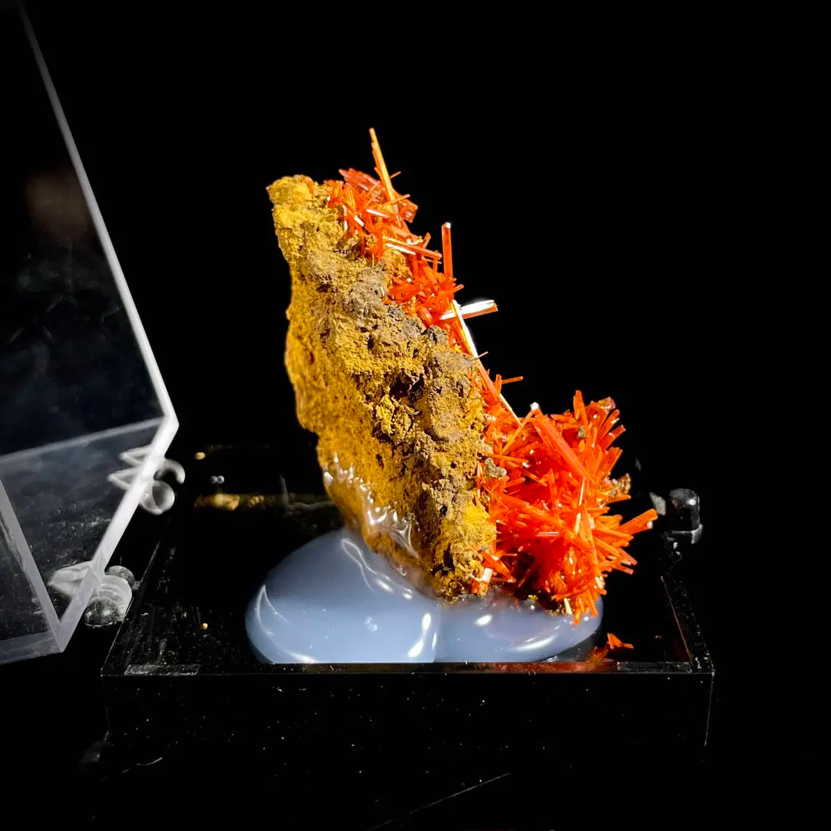 Natural Australian Crocoite Crystal Specimen | Rare Lead Chromate Mineral on Matrix | Collector’s Grade |  4.5*3*2.5 cm