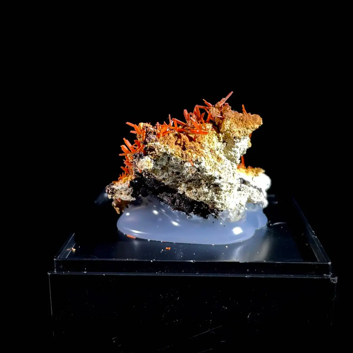 Natural Australian Crocoite Crystal Specimen | Rare Lead Chromate Mineral on Matrix | Collector’s Grade |  5*5*2.5 cm