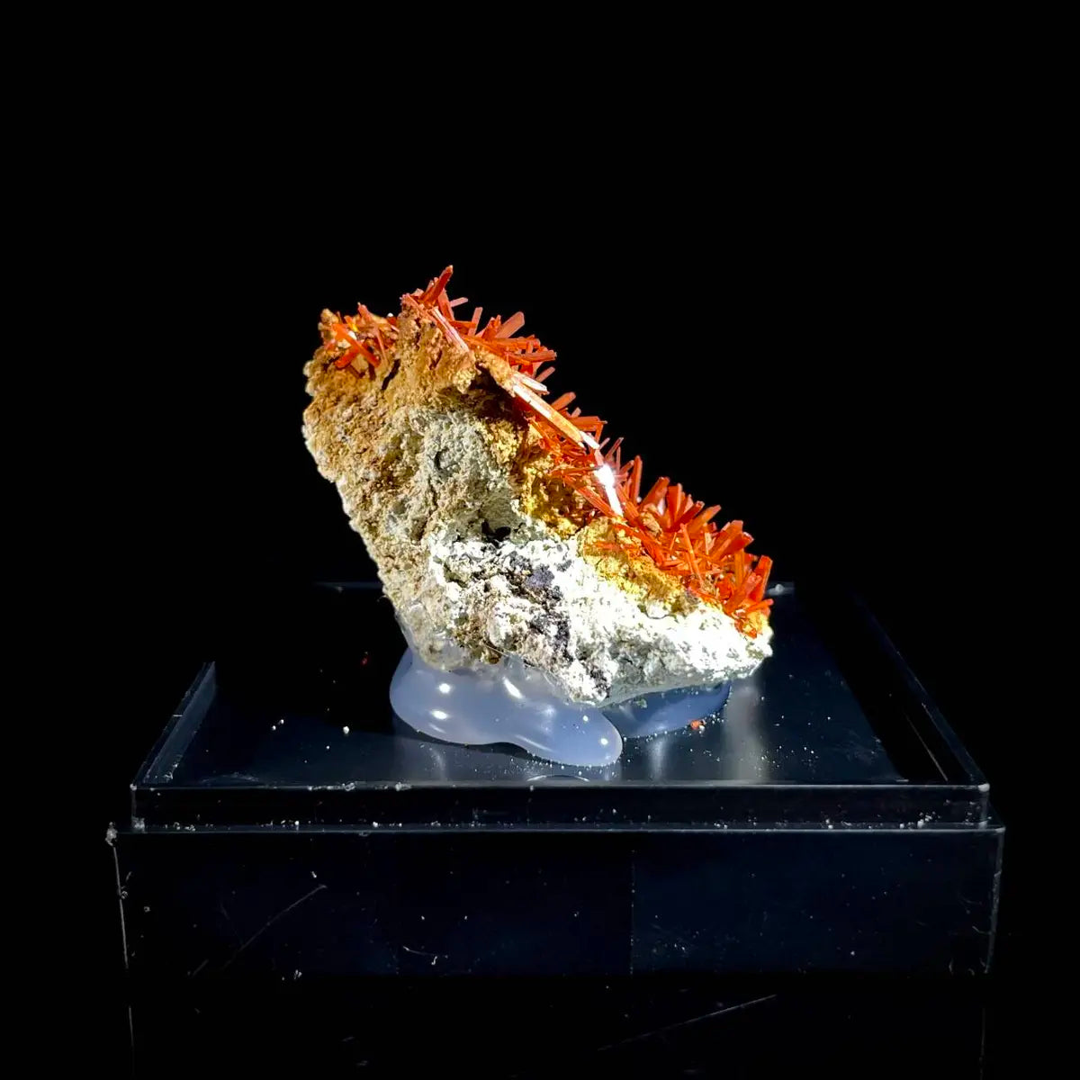 Natural Australian Crocoite Crystal Specimen | Rare Lead Chromate Mineral on Matrix | Collector’s Grade |  5*5*2.5 cm