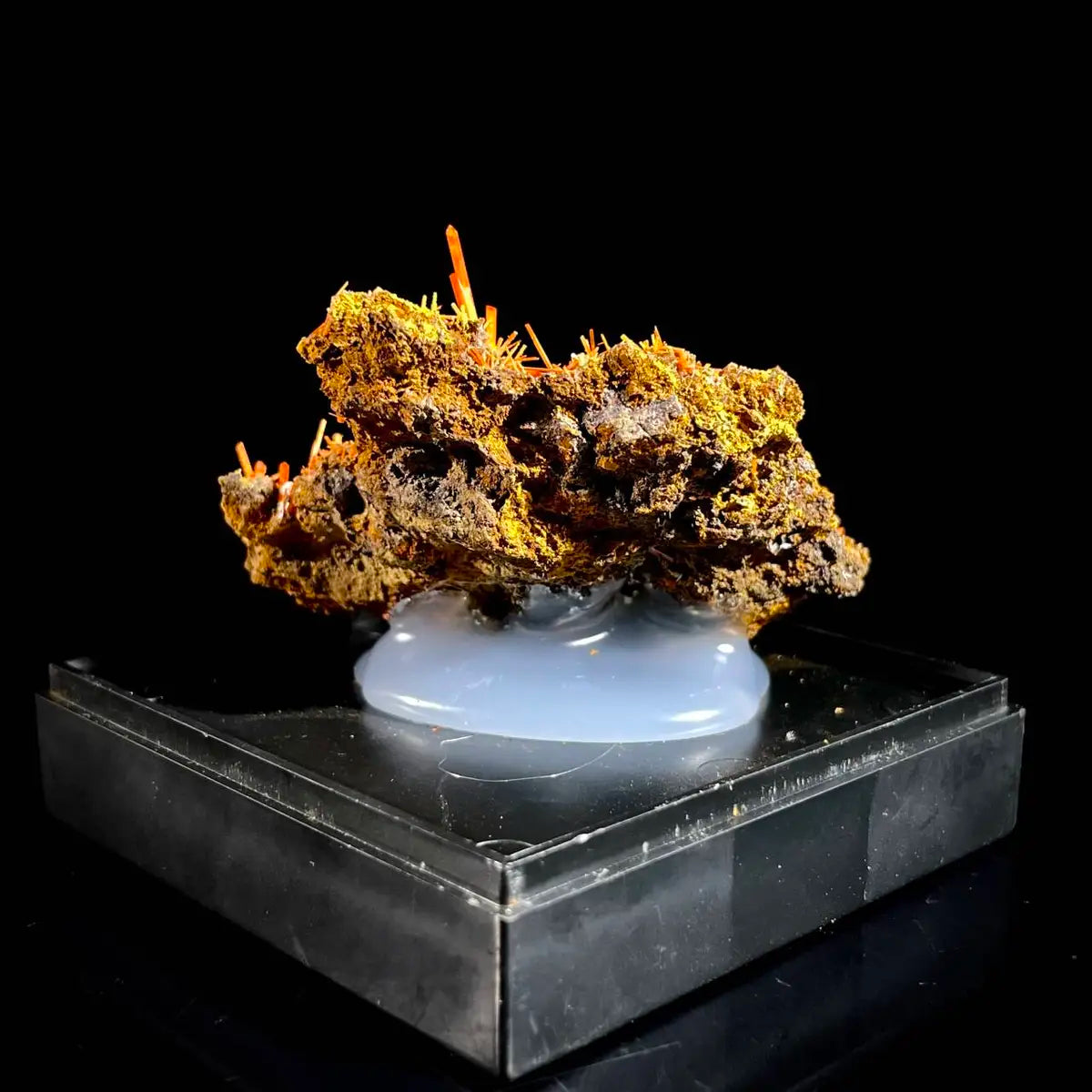 Natural Australian Crocoite Crystal Specimen | Rare Lead Chromate Mineral on Matrix | Collector’s Grade |  6*5.5*1.5 cm