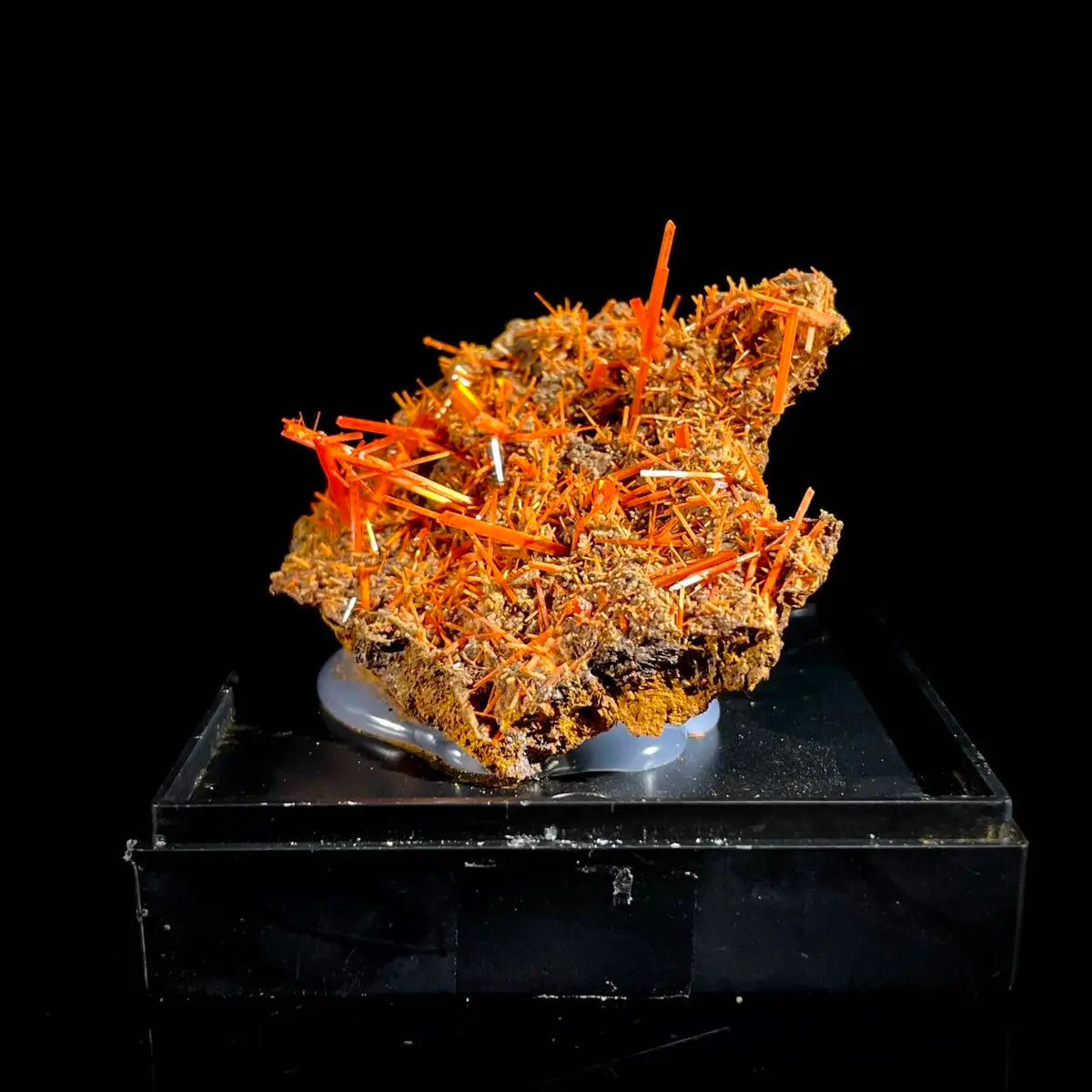 Natural Australian Crocoite Crystal Specimen | Rare Lead Chromate Mineral on Matrix | Collector’s Grade |  6*5.5*1.5 cm