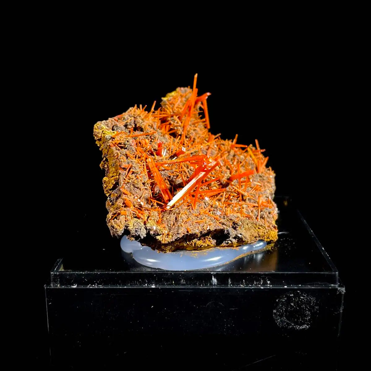 Natural Australian Crocoite Crystal Specimen | Rare Lead Chromate Mineral on Matrix | Collector’s Grade |  6*5.5*1.5 cm