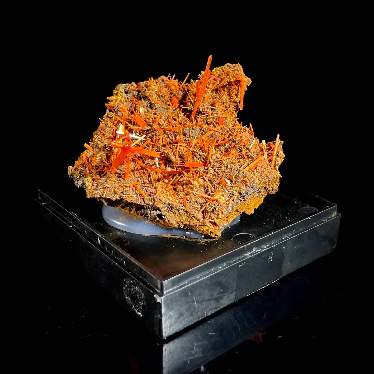 Natural Australian Crocoite Crystal Specimen | Rare Lead Chromate Mineral on Matrix | Collector’s Grade |  6*5.5*1.5 cm
