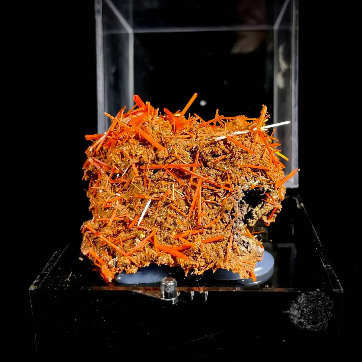 Natural Australian Crocoite Crystal Specimen | Rare Lead Chromate Mineral on Matrix | Collector’s Grade |  6*4.5*2 cm