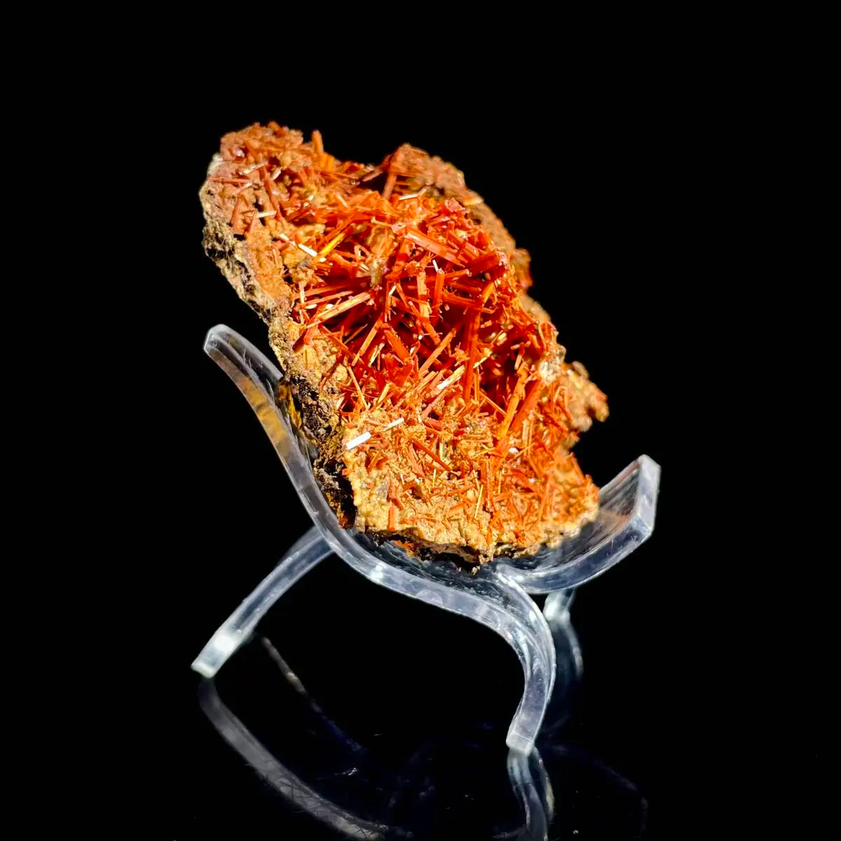 Natural Australian Crocoite Crystal Specimen | Rare Lead Chromate Mineral on Matrix | Collector’s Grade |  7.5*6.5*3 cm
