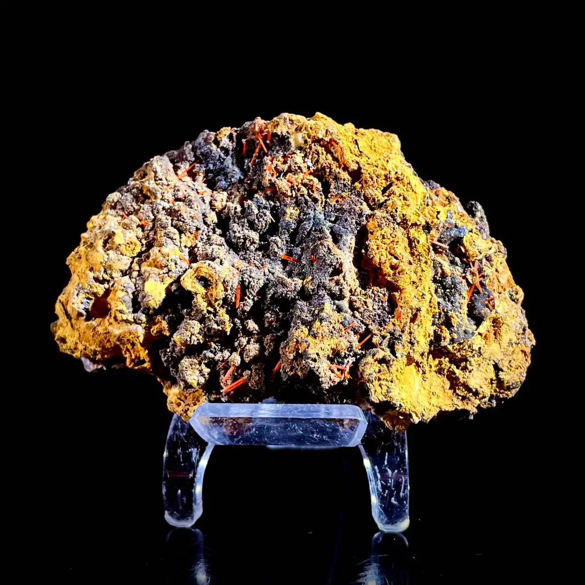 Natural Australian Crocoite Crystal Specimen | Rare Lead Chromate Mineral on Matrix | Collector’s Grade |  9*5.5*3.5 cm