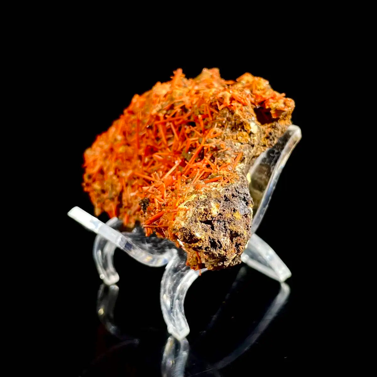 Natural Australian Crocoite Crystal Specimen | Rare Lead Chromate Mineral on Matrix | Collector’s Grade |  8*5.5*2.5 cm