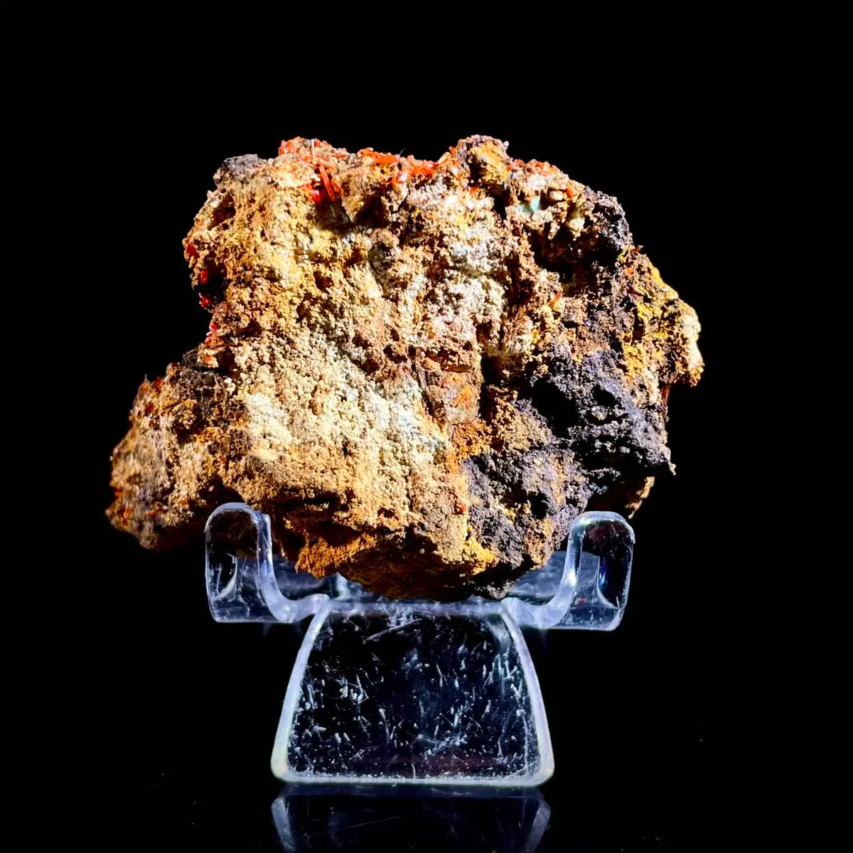 Natural Australian Crocoite Crystal Specimen | Rare Lead Chromate Mineral on Matrix | Collector’s Grade |  7*5.5*4 cm